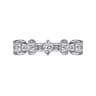 Fancy Wedding Ring in 14k White Gold with Round Natural Diamond at Gabriel & Co.
