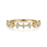 Straight Wedding Ring in 14k Yellow Gold with Round Natural Diamond at Gabriel & Co.