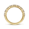 Straight Wedding Ring in 14k Yellow Gold with Round Natural Diamond at Gabriel & Co.
