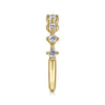 Straight Wedding Ring in 14k Yellow Gold with Round Natural Diamond at Gabriel & Co.
