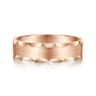 Nicholas - 14K Rose Gold 6mm - Satin Grooved Edge Men's Wedding Band