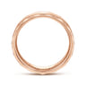 Nicholas - 14K Rose Gold 6mm - Satin Grooved Edge Men's Wedding Band