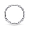 Nicholas - 14K White Gold 6mm - Satin Grooved Edge Men's Wedding Band