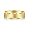 Nicholas - 14K Yellow Gold 6mm - Satin Grooved Edge Men's Wedding Band