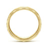 Nicholas - 14K Yellow Gold 6mm - Satin Grooved Edge Men's Wedding Band
