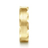 Nicholas - 14K Yellow Gold 6mm - Satin Grooved Edge Men's Wedding Band