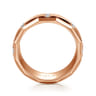Nico - 14K Rose Gold Diamond Men's Wedding Ring in Satin Finish - 0.35 ct