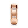 Nico - 14K Rose Gold Diamond Men's Wedding Ring in Satin Finish - 0.35 ct