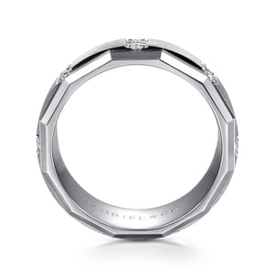 Nico - 14K White Gold Diamond Men's Ring in Satin Finish