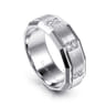 Nico - 14K White Gold Diamond Men's Ring in Satin Finish - 0.35 ct