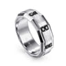 Nico - 14K White Gold Diamond and Black Diamond Mens Ring - 0.34 ct