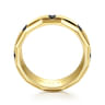 Nico - 14K Yellow Gold Black Diamond Men's Wedding Ring in Satin Finish - 0.34 ct