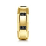 Nico - 14K Yellow Gold Black Diamond Men's Wedding Ring in Satin Finish - 0.34 ct