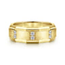 Nico - 14K Yellow Gold Diamond Men's Wedding Ring in Satin Finish - 0.35 ct