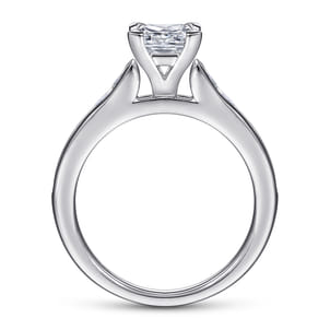 Nicola - 14K White Gold Princess Cut Diamond Channel Set Engagement Ring