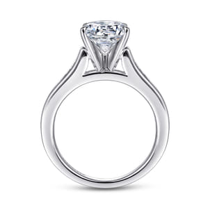 Nicola - 14K White Gold Round Diamond Channel Set Engagement Ring