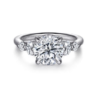 Nilla - 14K White Gold Round Diamond Engagement Ring