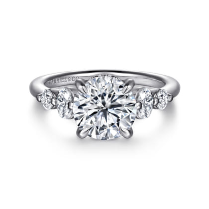 Nilla - 14K White Gold Round Diamond Engagement Ring