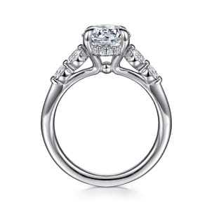 Nilla - 14K White Gold Round Diamond Engagement Ring