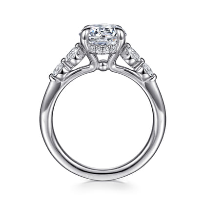 Nilla - 14K White Gold Round Diamond Engagement Ring