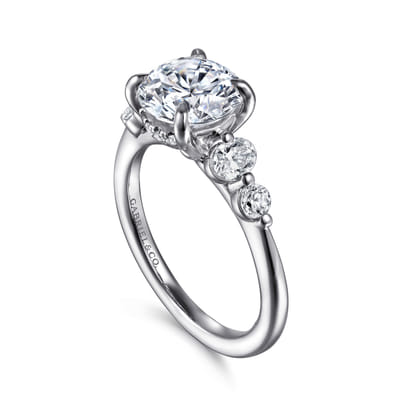 Nilla - 14K White Gold Round Diamond Engagement Ring