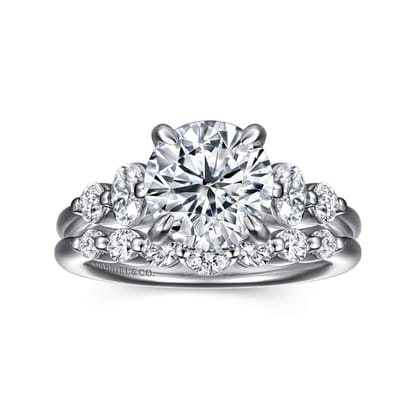 Nilla - 14K White Gold Round Diamond Engagement Ring