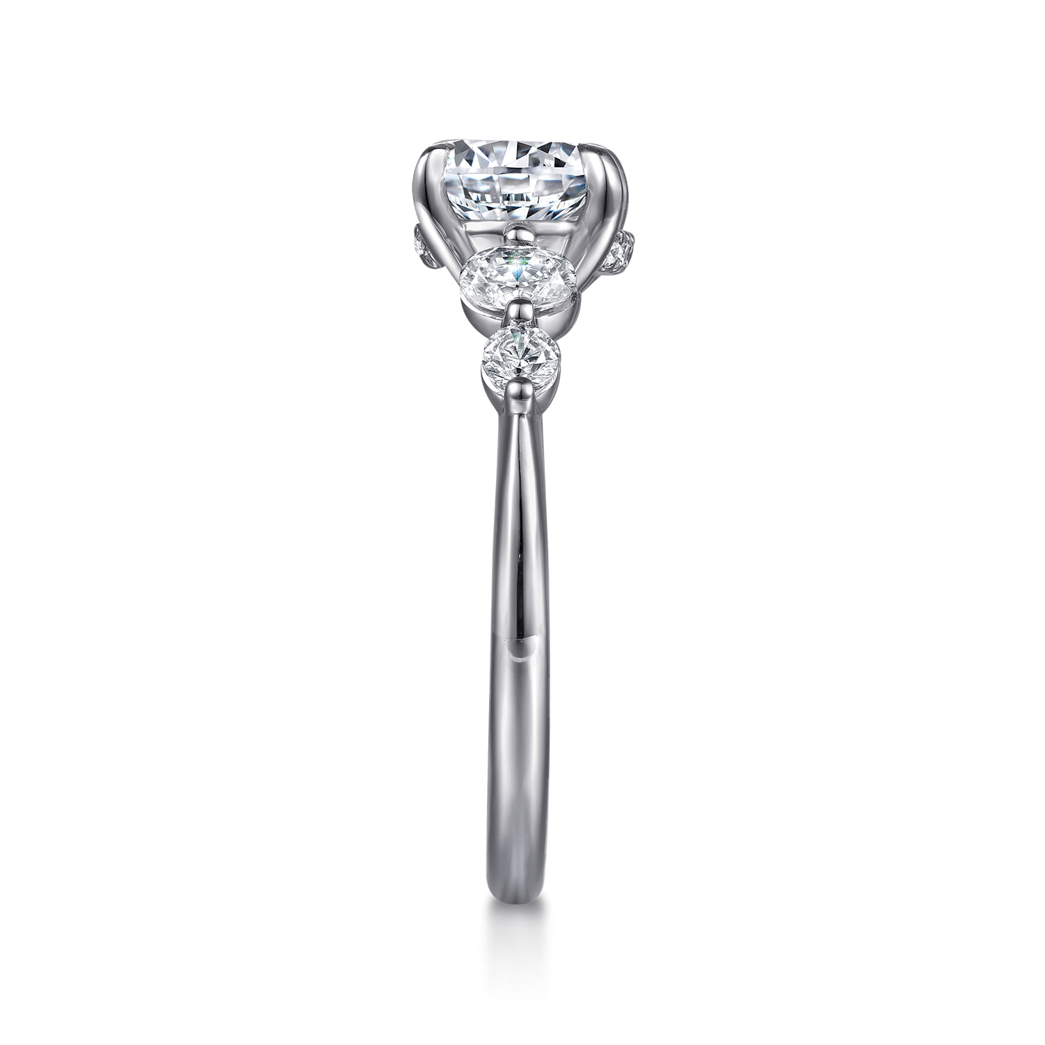Nilla - 14K White Gold Round Diamond Engagement Ring