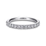 Straight Wedding Ring in 14k White Gold with Round Natural Diamond at Gabriel & Co.