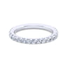 Straight Wedding Ring in 14k White Gold with Round Natural Diamond at Gabriel & Co.