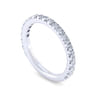 Straight Wedding Ring in 14k White Gold with Round Natural Diamond at Gabriel & Co.
