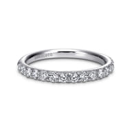 Nimes - Platinum Fishtail Pave Diamond Wedding Band