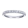 Straight Wedding Ring in Platinum with Round Natural Diamond at Gabriel & Co.