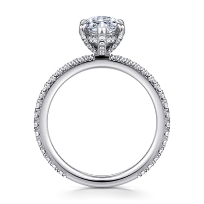 Noa - 14K White Gold Marquise Shape Diamond Engagement Ring
