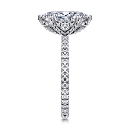 Noa - 14K White Gold Marquise Shape Diamond Engagement Ring