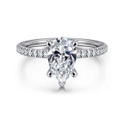 Noa - 14K White Gold Pear Shape Diamond Engagement Ring