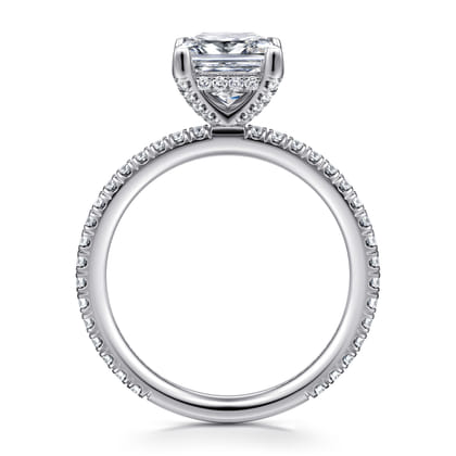 Noa - 14K White Gold Princess Cut Diamond Engagement Ring