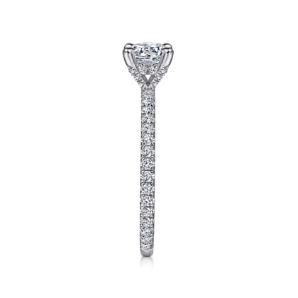 Noa - 14K White Gold Round Diamond Engagement Ring