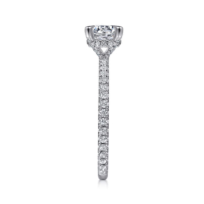 Noa - 14K White Gold Round Diamond Engagement Ring