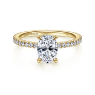Noa - 14K Yellow Gold Oval Diamond Engagement Ring