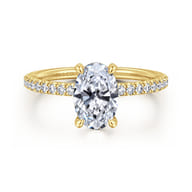 Noa - 14K Yellow Gold Oval Diamond Engagement Ring