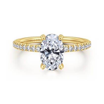 Noa - 14K Yellow Gold Oval Diamond Engagement Ring