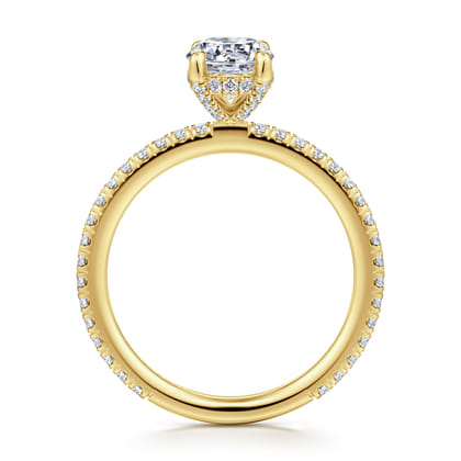 Noa - 14K Yellow Gold Oval Diamond Engagement Ring