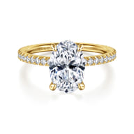 Noa - 14K Yellow Gold Oval Diamond Engagement Ring