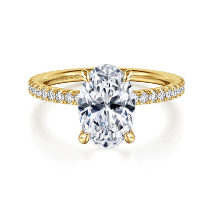 Noa - 14K Yellow Gold Oval Diamond Engagement Ring