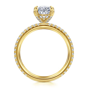 Noa - 14K Yellow Gold Oval Diamond Engagement Ring