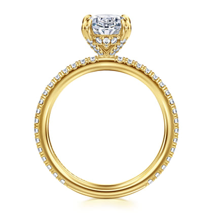 Noa - 14K Yellow Gold Oval Diamond Engagement Ring