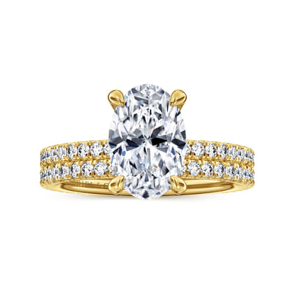 Noa - 14K Yellow Gold Oval Diamond Engagement Ring