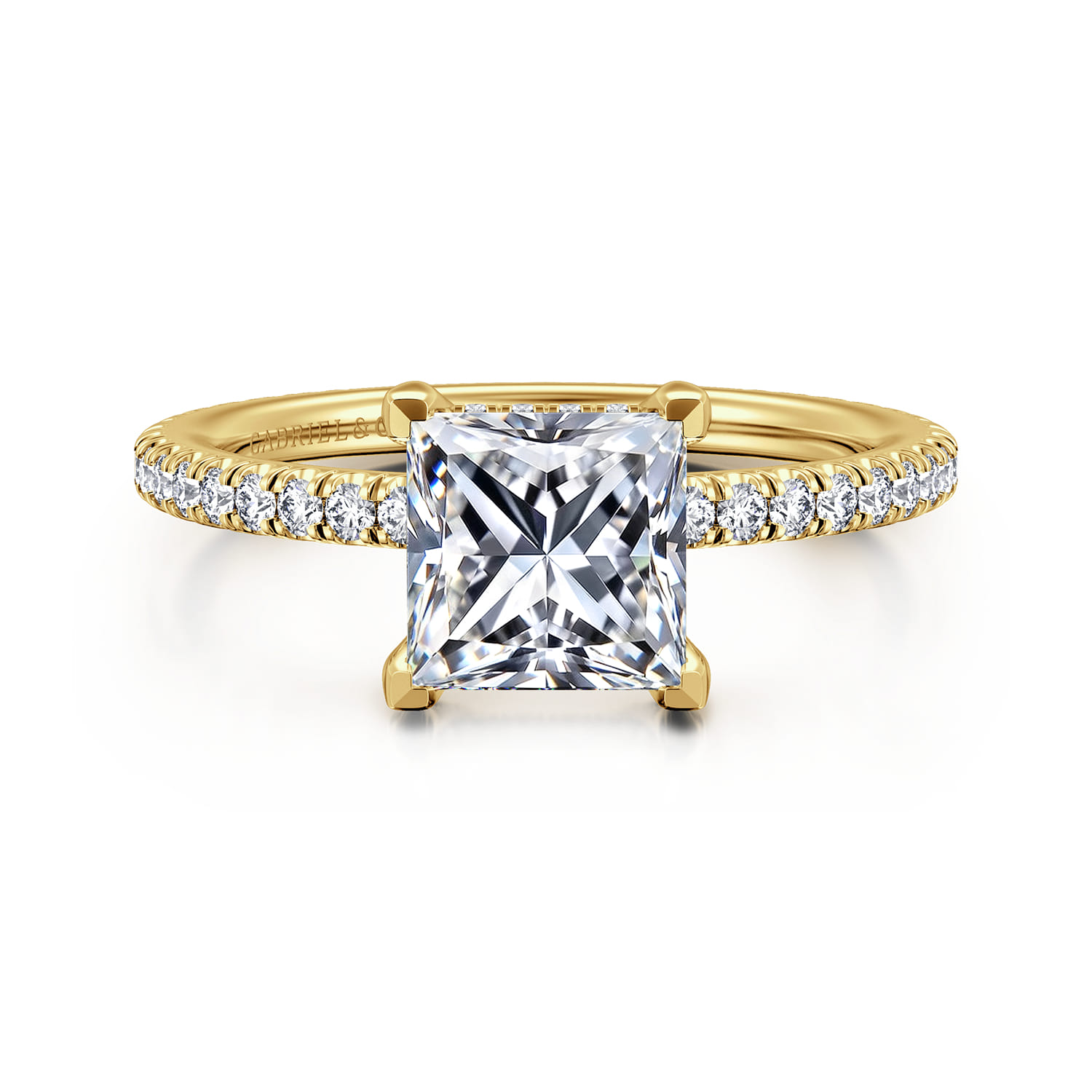 Noa - 14K Yellow Gold Princess Cut Diamond Engagement Ring