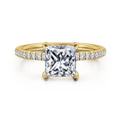 Noa - 14K Yellow Gold Princess Cut Diamond Engagement Ring