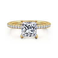 Noa - 14K Yellow Gold Princess Cut Diamond Engagement Ring